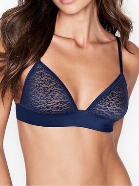 Victoria's Secret Navy Lace Triangle Bralette